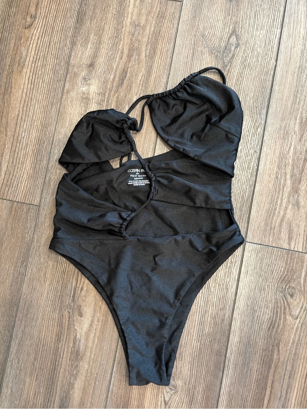 Riot Swim Black Cutout One-Piece Swimsuit